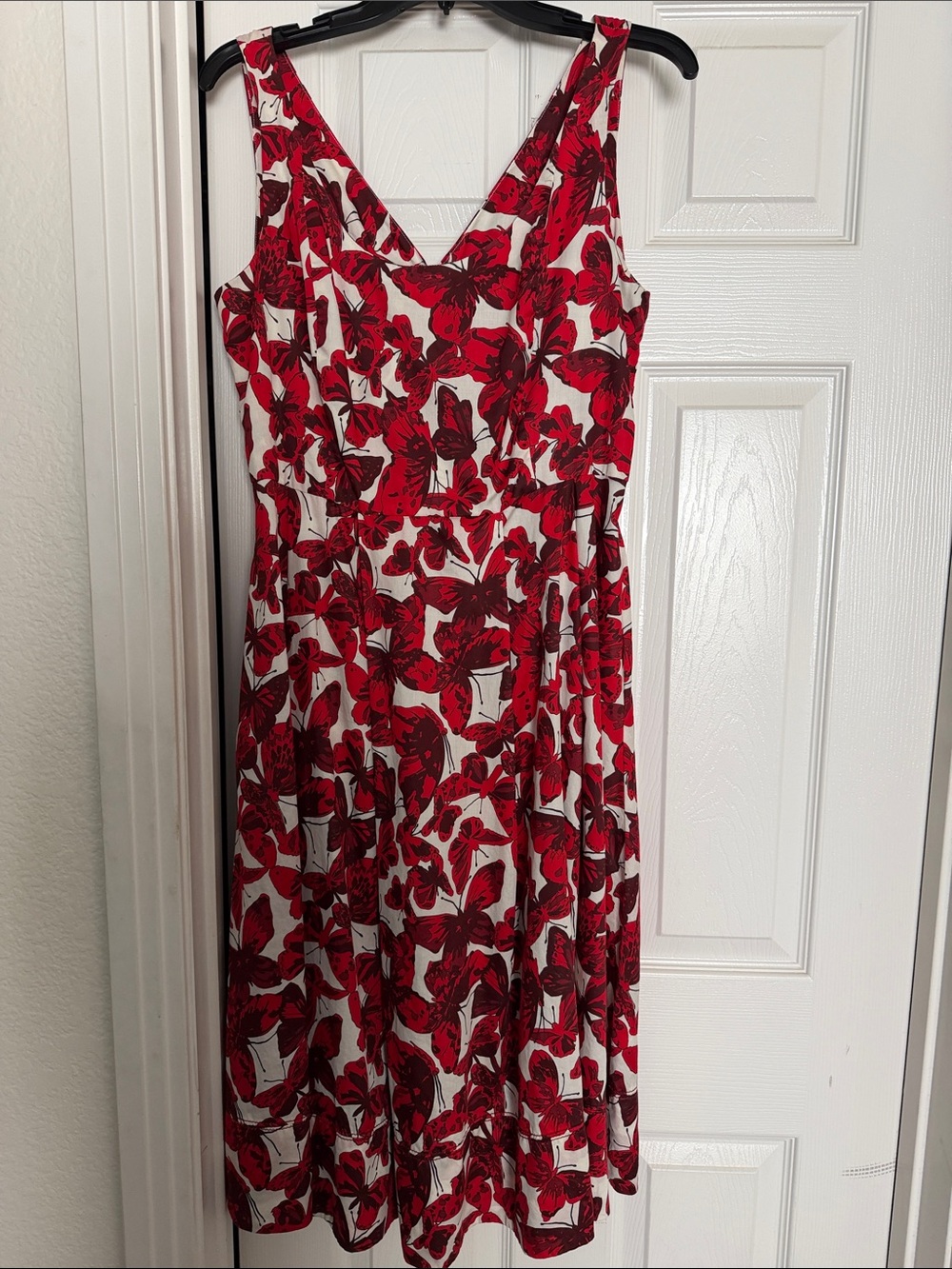 Darling Lands' End Red Butterflies Sleeveless Dress